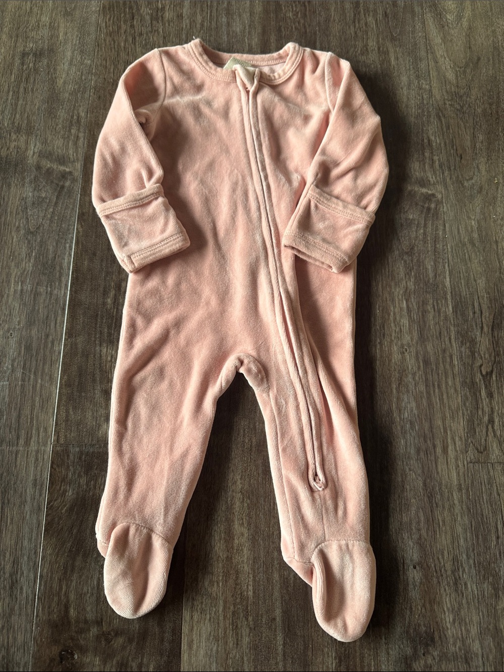 kate quinn blush pink footed one-piece sleepsuit